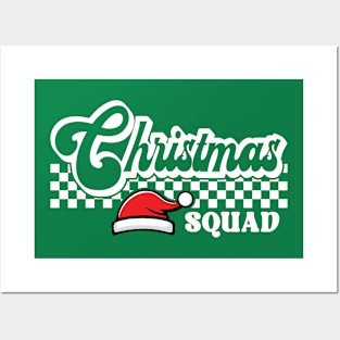 Christmas Squad Retro White Text Posters and Art